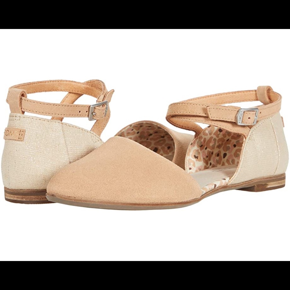 Women's TOMS ankle strap sandal loafer flats